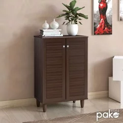 Παπουτσοθήκη-ντουλάπι SANTO  10 ζεύγων χρώμα καρυδί 60x34,5x91,5εκ