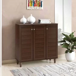 Παπουτσοθήκη-ντουλάπι SANTO  16 ζεύγων χρώμα καρυδί 89,5x34,5x91,5εκ