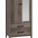 Ντουλάπα ρούχων Tara  δίφυλλη καθρέπτης rustic oak 84.5x52x193εκ Model: 123-000170