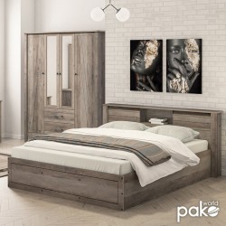 Κρεβάτι διπλό Tara  rustic oak 160x200εκ