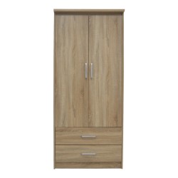 Ντουλάπα ρούχων δίφυλλη OLYMPUS  σε sonoma απόχρωση 81x57x183εκ