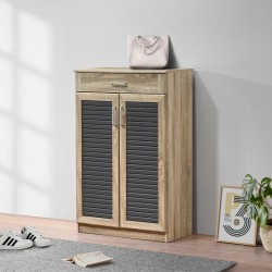 Παπουτσοθήκη-ντουλάπι Sante  20 ζεύγων σε sonoma-ανθρακί απόχρωση 80x37x123εκ