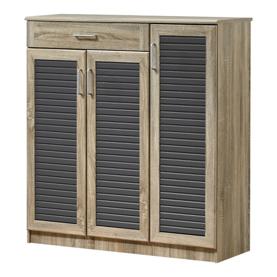 Παπουτσοθήκη-ντουλάπι Sante  30 ζεύγων σε sonoma-ανθρακί απόχρωση 120x37x123εκ