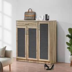 Παπουτσοθήκη-ντουλάπι Sante  30 ζεύγων σε sonoma-ανθρακί απόχρωση 120x37x123εκ