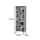 Βιβλιοθήκη Zezan  σε sonoma-ανθρακί απόχρωση 76.5x30x200.5εκ