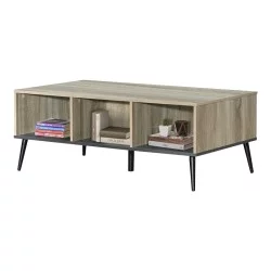 Τραπέζι σαλονιού Zezan  σε sonoma-ανθρακί απόχρωση 121x60x44.5εκ