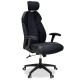 Καρέκλα γραφείου διευθυντή MOMENTUM Bucket pakoworld μαύρο υφάσμα Mesh-πλάτη pu μαύρο Model: 126-000018
