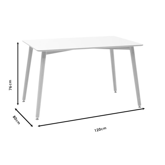 Τραπέζι Cuba  MDF sonoma-μαύρο 120x70x76εκ Model: 127-000084