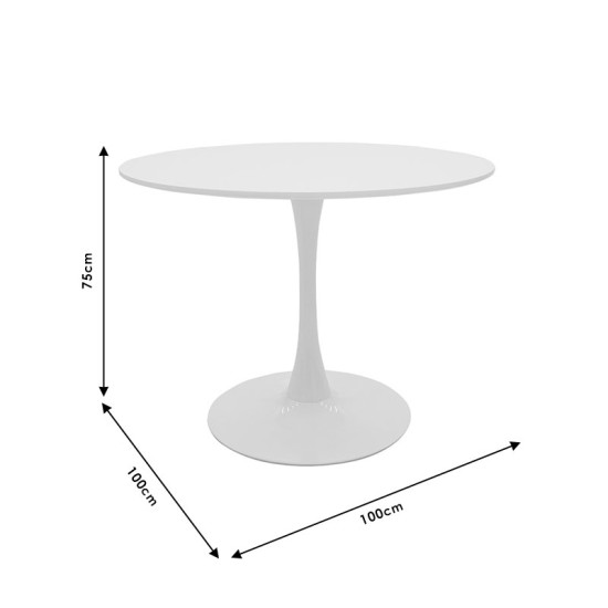 Τραπέζι Balou  MDF μαύρο Φ100x75εκ Model: 127-000085