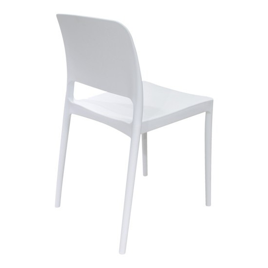 Καρέκλα Fenxy  pp σε λευκή απόχρωση 38x42x77εκ