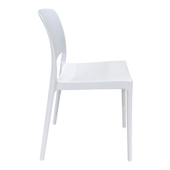 Καρέκλα Fenxy  pp σε λευκή απόχρωση 38x42x77εκ