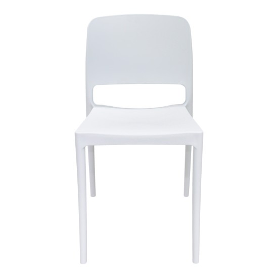 Καρέκλα Fenxy  pp σε λευκή απόχρωση 38x42x77εκ