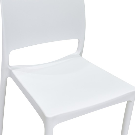 Καρέκλα Fenxy  pp σε λευκή απόχρωση 38x42x77εκ