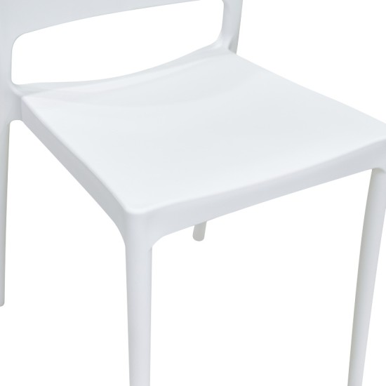 Καρέκλα Fenxy  pp σε λευκή απόχρωση 38x42x77εκ