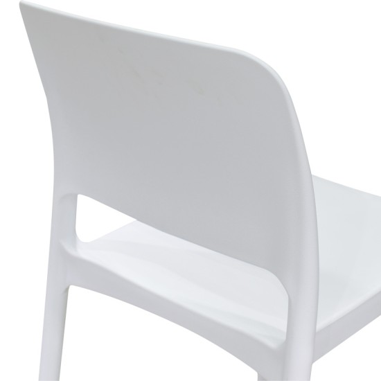 Καρέκλα Fenxy  pp σε λευκή απόχρωση 38x42x77εκ