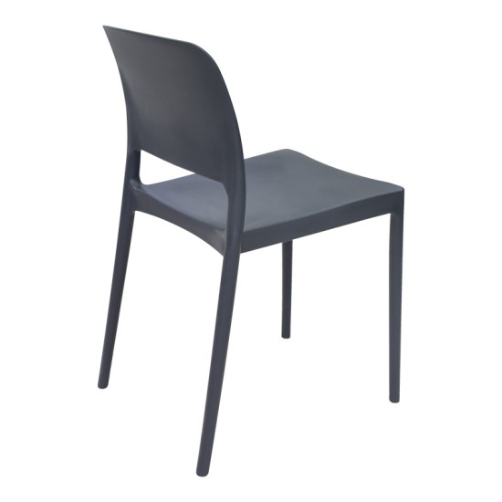 Καρέκλα Fenxy  pp σε μαύρη απόχρωση 38x42x77εκ