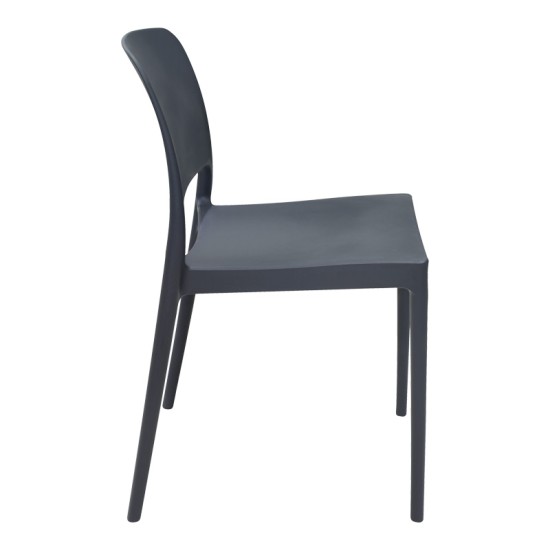 Καρέκλα Fenxy  pp σε μαύρη απόχρωση 38x42x77εκ