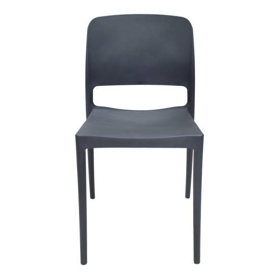 Καρέκλα Fenxy  pp σε μαύρη απόχρωση 38x42x77εκ