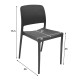 Καρέκλα Fenxy  pp σε μαύρη απόχρωση 38x42x77εκ