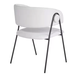 Πολυθρόνα Rachele I  μπεζ ύφασμα-πόδι μαύρο μέταλλο 52x65x79εκ