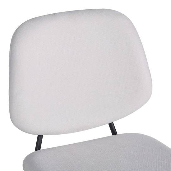 Καρέκλα Pietro I  μπεζ ύφασμα-πόδι μαύρο μέταλλο 45x55x82.5εκ