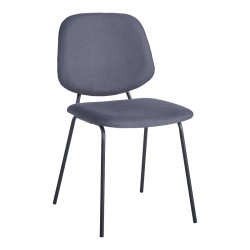 Καρέκλα Pietro I  ανθρακί ύφασμα-πόδι μαύρο μέταλλο 45x55x82.5εκ