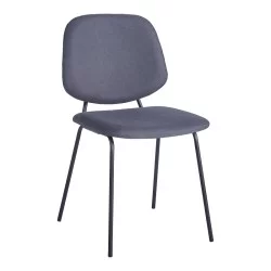 Καρέκλα Pietro I  ανθρακί ύφασμα-πόδι μαύρο μέταλλο 45x55x82.5εκ