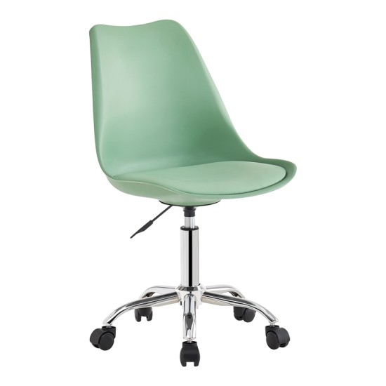 Καρέκλα γραφείου Gaston II  μέντα pp-pu 48x57x77-90εκ