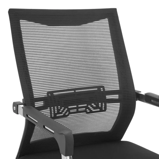Καρέκλα γραφείου επισκέπτη Chromatic  μαύρο mesh με μέταλλο 54x53x97εκ