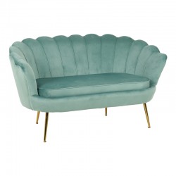 Καναπές 2θέσιος Daimon  βελούδο σε φυστικί απόχρωση 134x70x77εκ