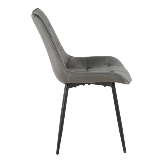 Καρέκλα Berne  βελούδο σε ανθρακί απόχρωση 53x62x84εκ