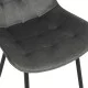 Καρέκλα Berne  βελούδο σε ανθρακί απόχρωση 53x62x84εκ