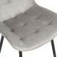 Καρέκλα Berne  βελούδο σε γκρί απόχρωση 53x62x84εκ