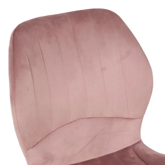 Καρέκλα Jelour  βελούδο σε σάπιο μήλο απόχρωση-πόδια φυσικά μεταλλικά 46.5x60x84εκ