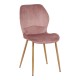 Καρέκλα Jelour  βελούδο σε σάπιο μήλο απόχρωση-πόδια φυσικά μεταλλικά 46.5x60x84εκ