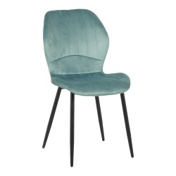 Καρέκλα Jelour  βελούδο σε φυστικί απόχρωση 46.5x60x84εκ