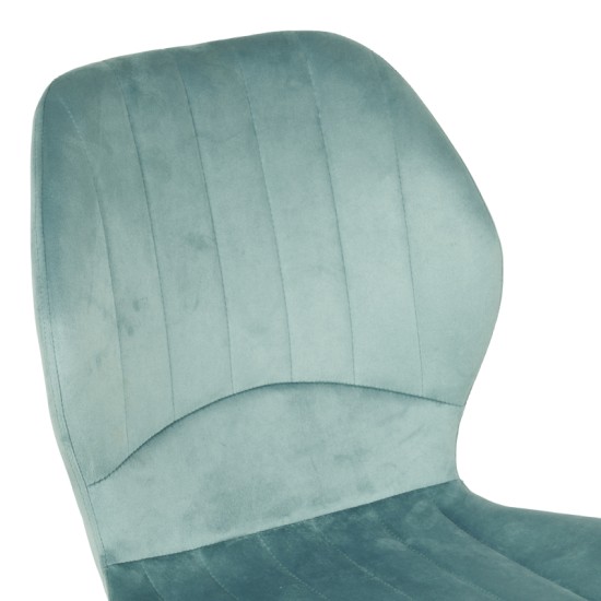 Καρέκλα Jelour  βελούδο σε φυστικί απόχρωση 46.5x60x84εκ