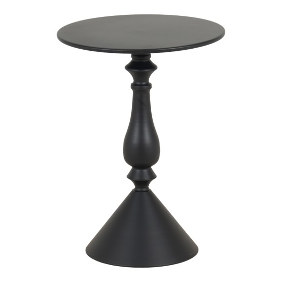 Βοηθητικό τραπέζι Lalou  μέταλλο σε μαύρη απόχρωση Φ40x55εκ