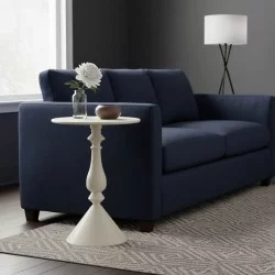 Βοηθητικό τραπέζι Lalou  μέταλλο σε κρέμα απόχρωση Φ40x55εκ