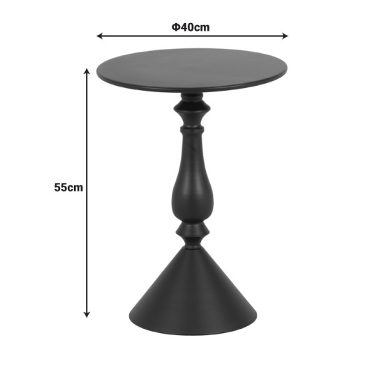 Βοηθητικό τραπέζι Lalou  μέταλλο σε λαδι απόχρωση Φ40x55εκ