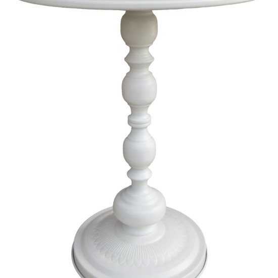 Βοηθητικό τραπέζι Anesor  μέταλλο σε κρεμ απόχρωση Φ40x52εκ