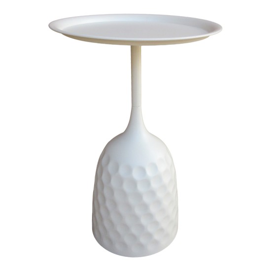 Βοηθητικό τραπέζι Waini  μέταλλο σε κρεμα απόχρωση Φ39x60εκ