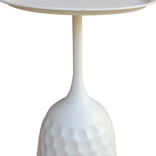 Βοηθητικό τραπέζι Waini  μέταλλο σε κρεμα απόχρωση Φ39x60εκ