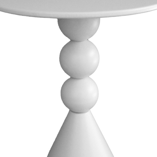 Βοηθητικό τραπέζι Bilane  μέταλλο σε κρεμ απόχρωση Φ39x55εκ