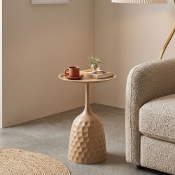 Βοηθητικό τραπέζι Waini  μέταλλο cappuccino Φ39x60εκ