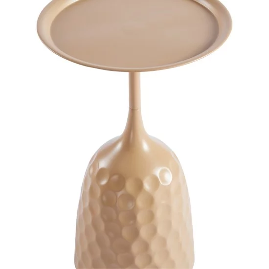 Βοηθητικό τραπέζι Waini  μέταλλο cappuccino Φ39x60εκ