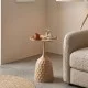 Βοηθητικό τραπέζι Waini  μέταλλο cappuccino Φ39x60εκ