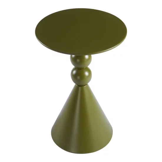 Βοηθητικό τραπέζι Bilane  μέταλλο λαδί Φ39x60εκ