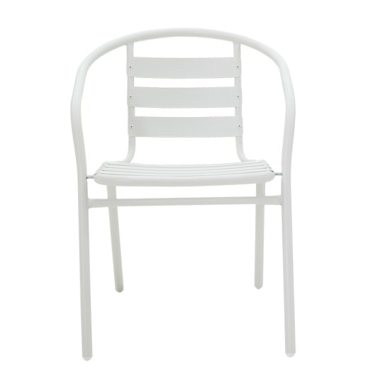 Πολυθρόνα Tade pakoworld μέταλλο λευκό Model: 130-000012