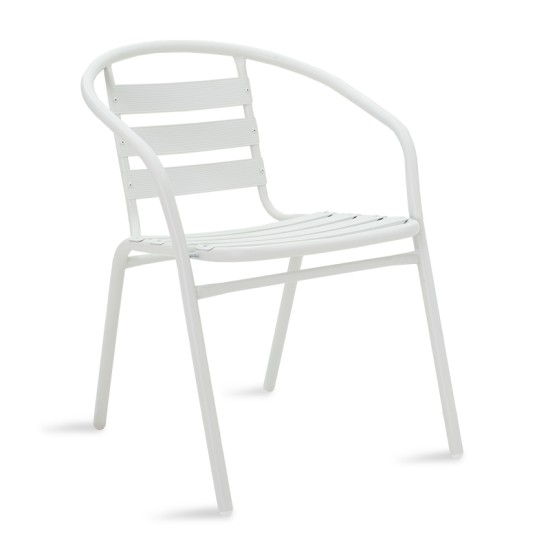 Πολυθρόνα Tade pakoworld μέταλλο λευκό Model: 130-000012
